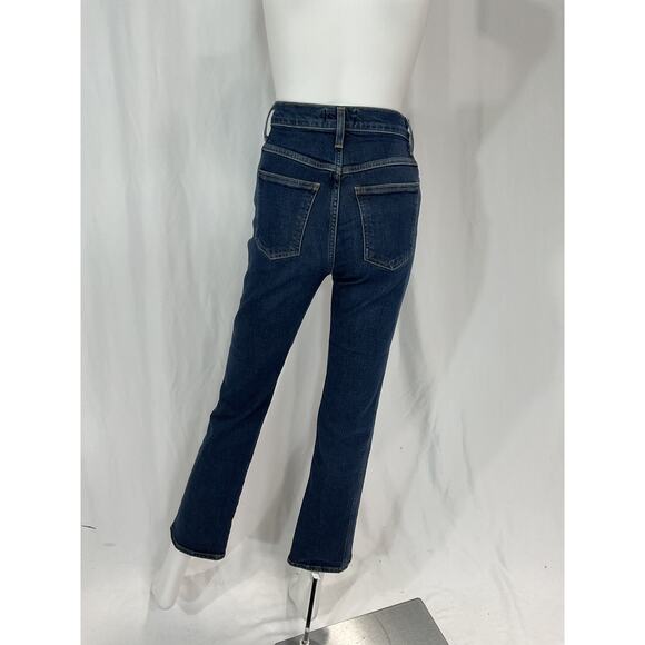 Agolde 'Pinch' Blue Waist High Rise Kick Flare Denim Jean Size 24 - Picture 3 of 5